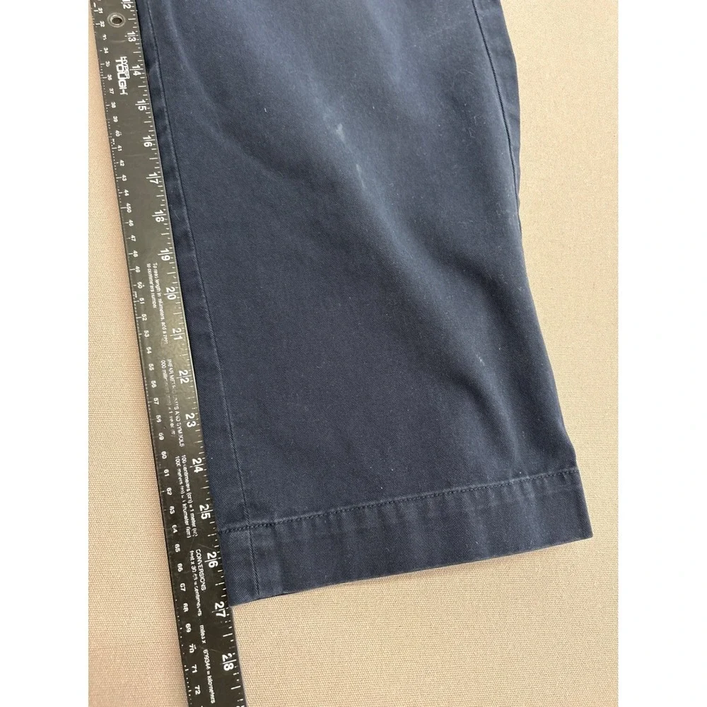 Polo Ralph Lauren Preston Pant Mens 34 Navy Blue Cotton Chino Straight Leg Pants